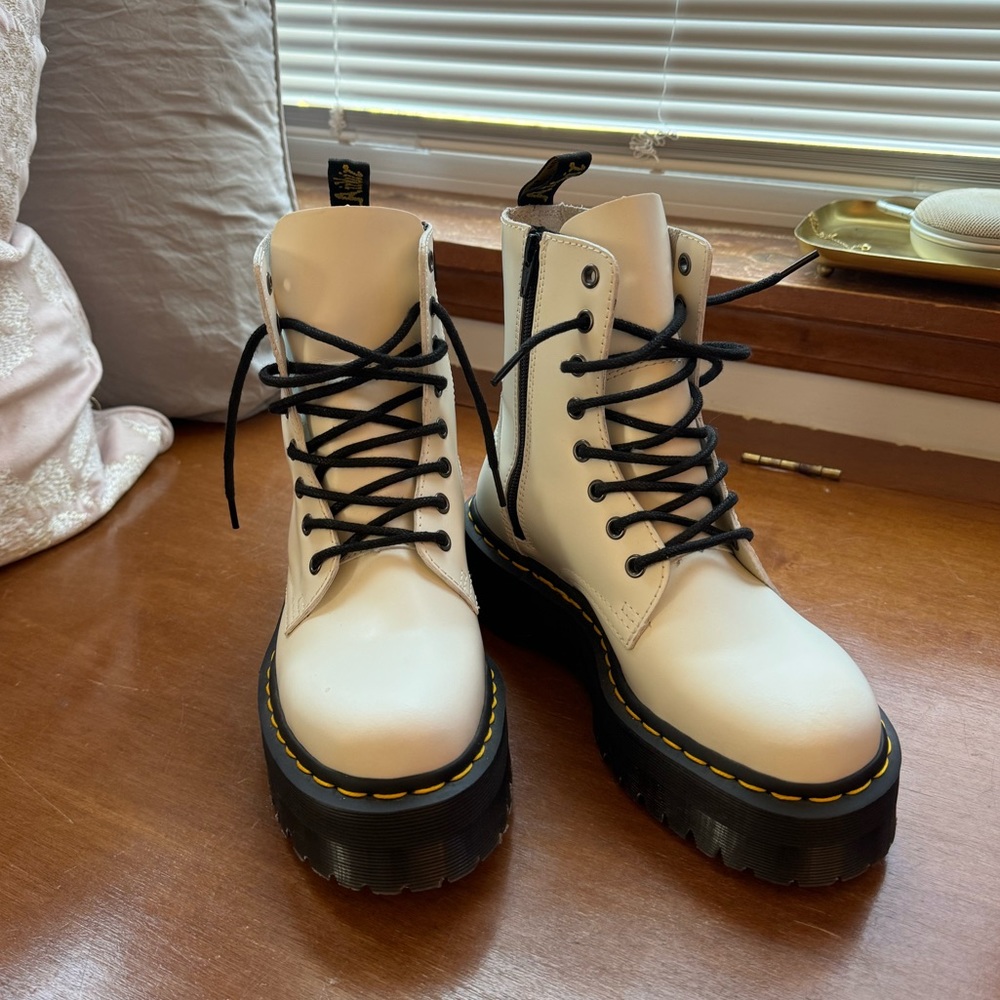 White Platform Doc Martens